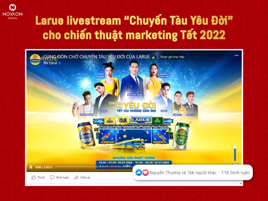 Ngành Food & Beverage: Larue livestream “Chuyến Tàu Yêu Đời” cho chiến thuật marketing Tết 2022.