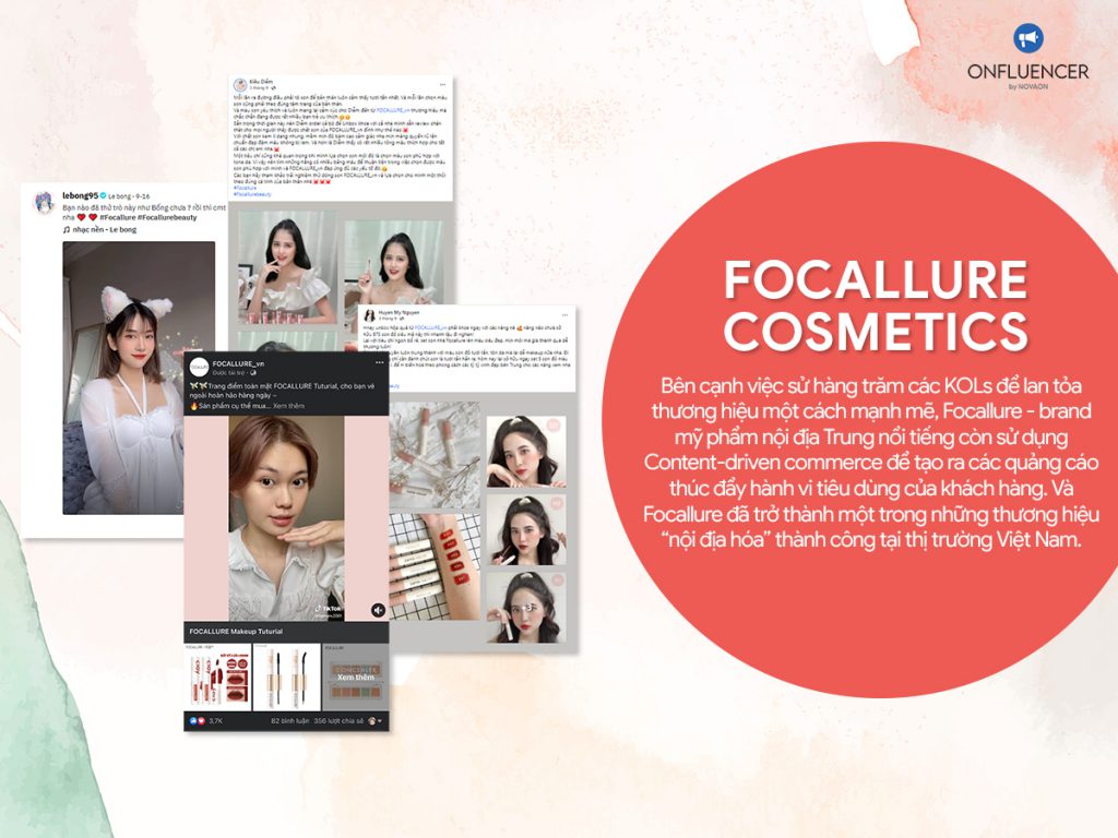 Focallure sử dụng Contextual Influencer Marketing