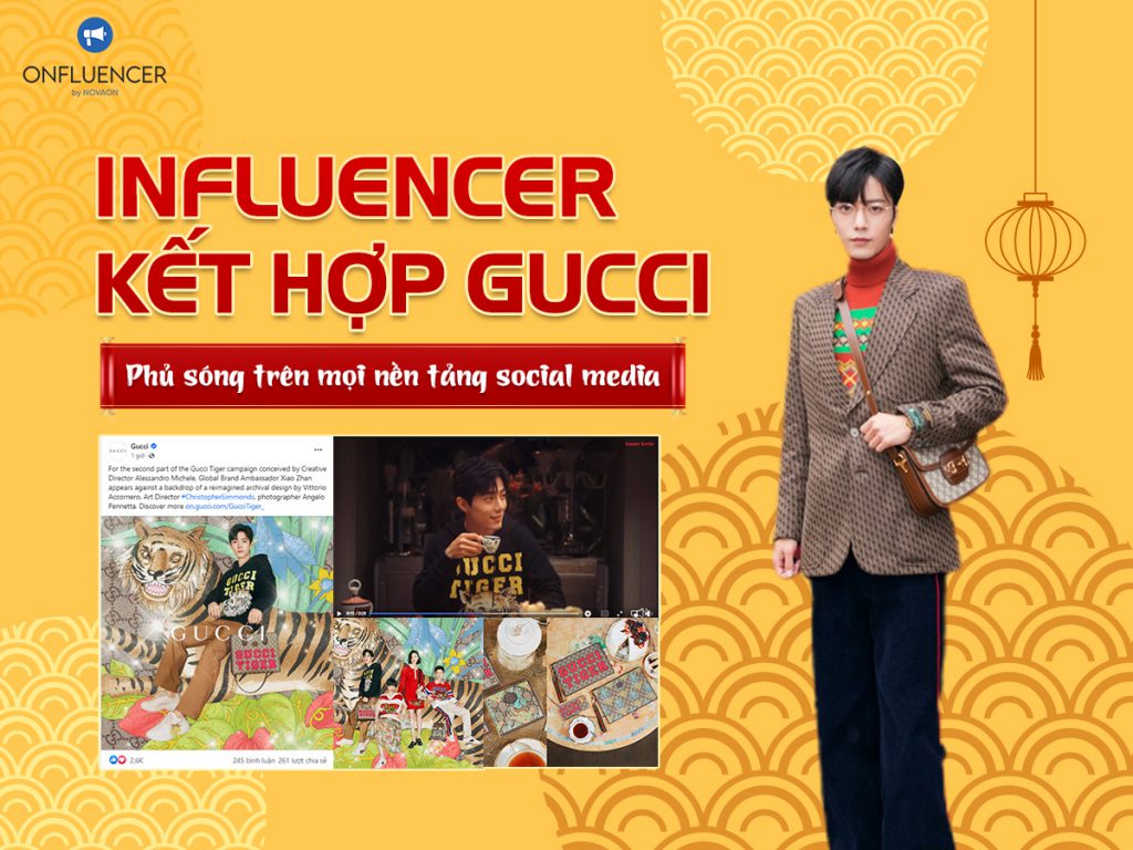 Tết Nguyên Đán 2022: Influencer kết hợp Gucci phủ sóng trên mọi nền tảng social media.